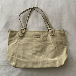 Coach Leather Charm Tote Bag